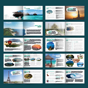 旅途平安，風景如畫——交通安全與旅游業務海報插畫設計